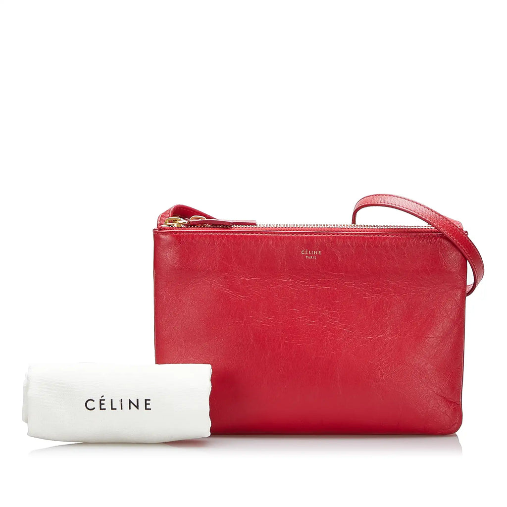 Celine trio 2025 bag red