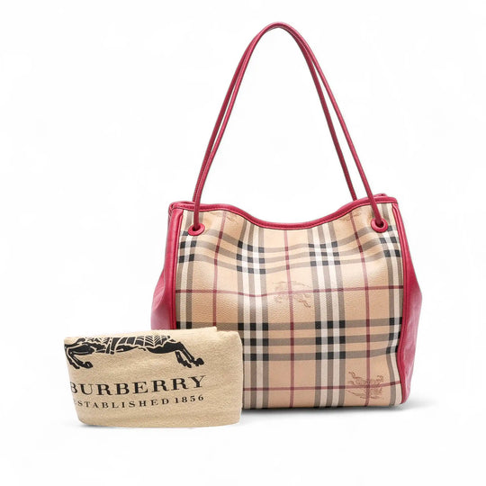Burberry Canterbury Tote Small Haymarket Check Canvas
