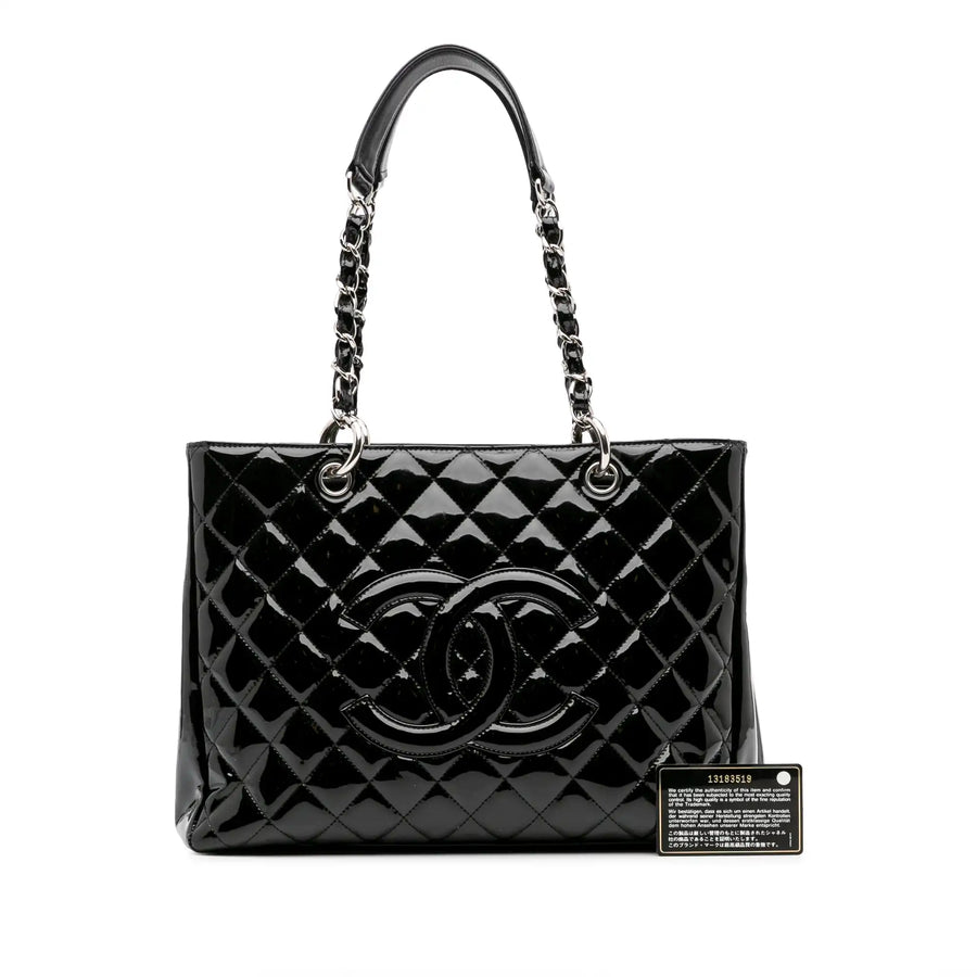 Chanel GST Pelle verniciata nera