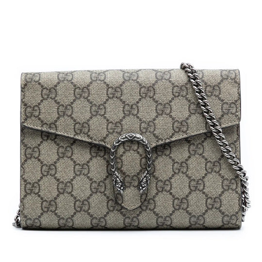 Gucci Dionysus Chain Wallet GG Supreme Canvas
