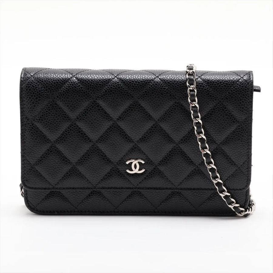 Chanel Wallet on Chain Black Silver