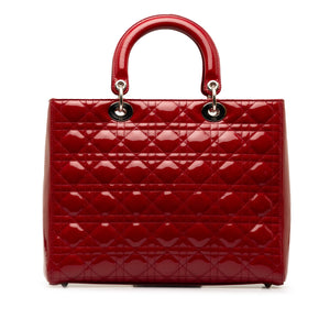 Dior Lady Dior Large Red Patent