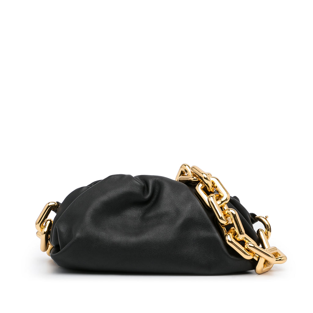 Bottega Veneta The Chain Pouch Bag in Black & Silver - Black. Size One Size.