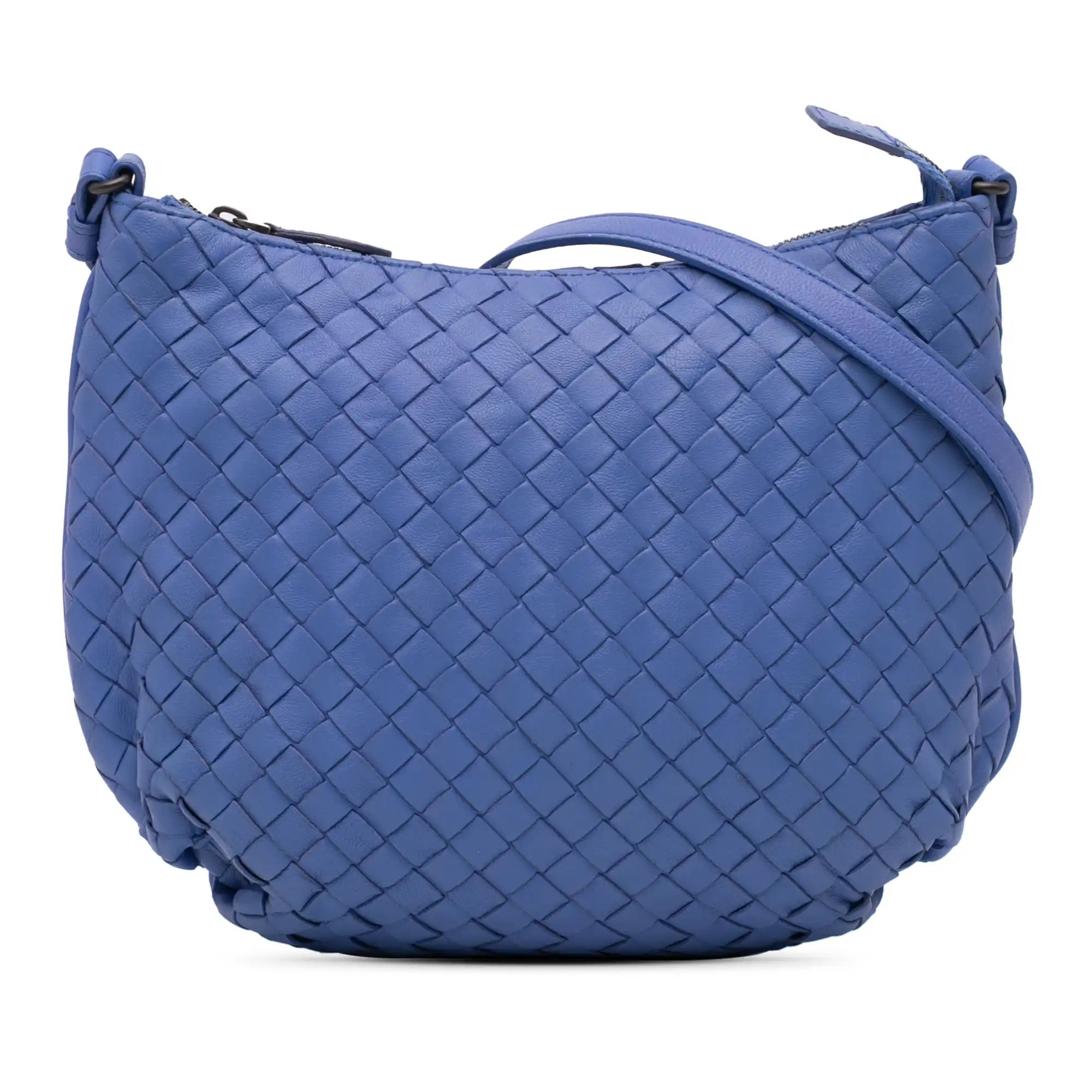 <h1>Das Erbe der Handwerkskunst: Bottega Venetas Blaue Intrecciato Crossbody in Nappa</h1>