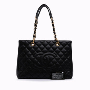<h1>Das zeitlose Erbe: Chanel Grand Shopping Tote in schwarzem Kaviar mit goldener Hardware</h1>