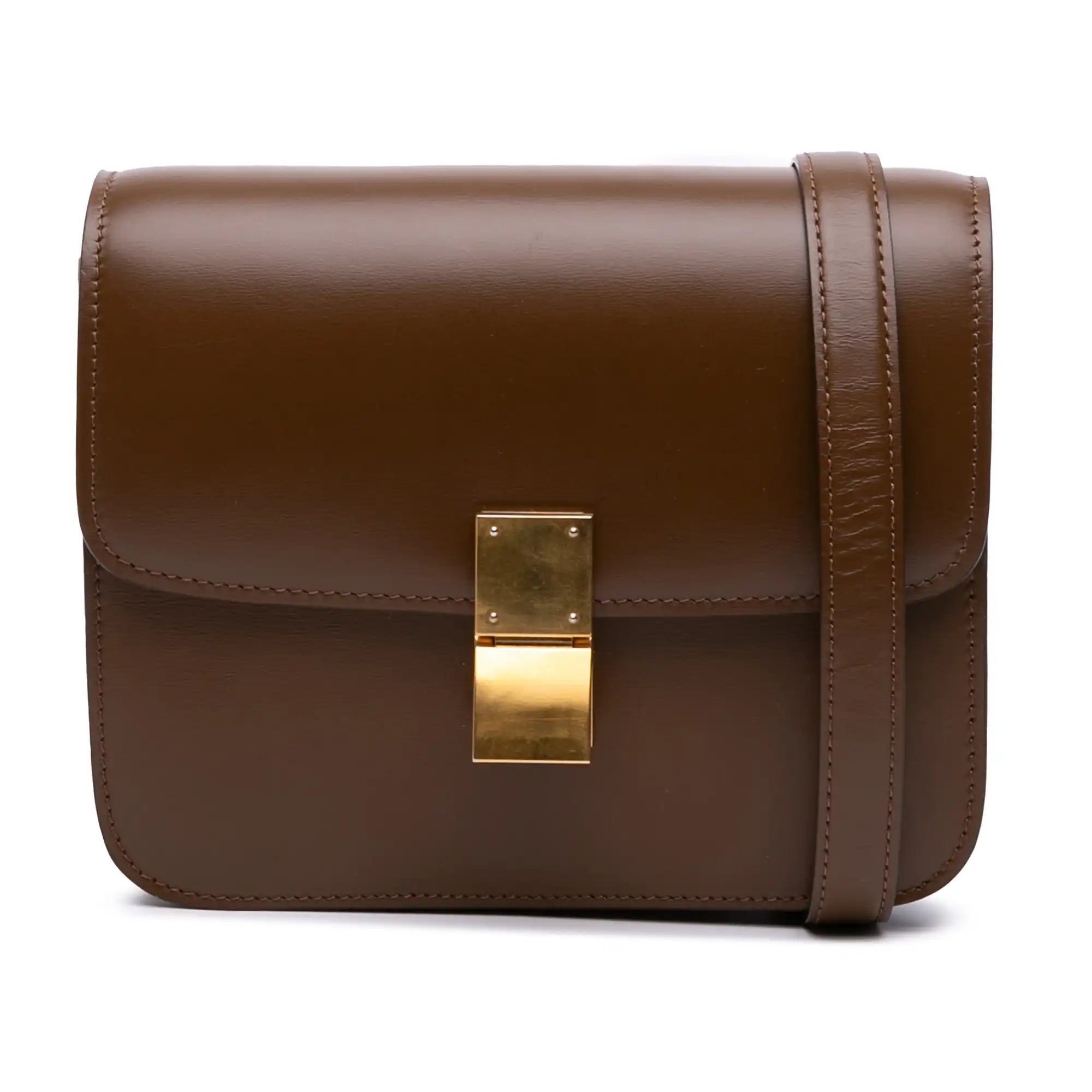 <h1>Die zeitlose Eleganz: Céline Classic Box in Medium Brown Calfskin - Ein Erbe der Pariser Haute Maroquinerie</h1>