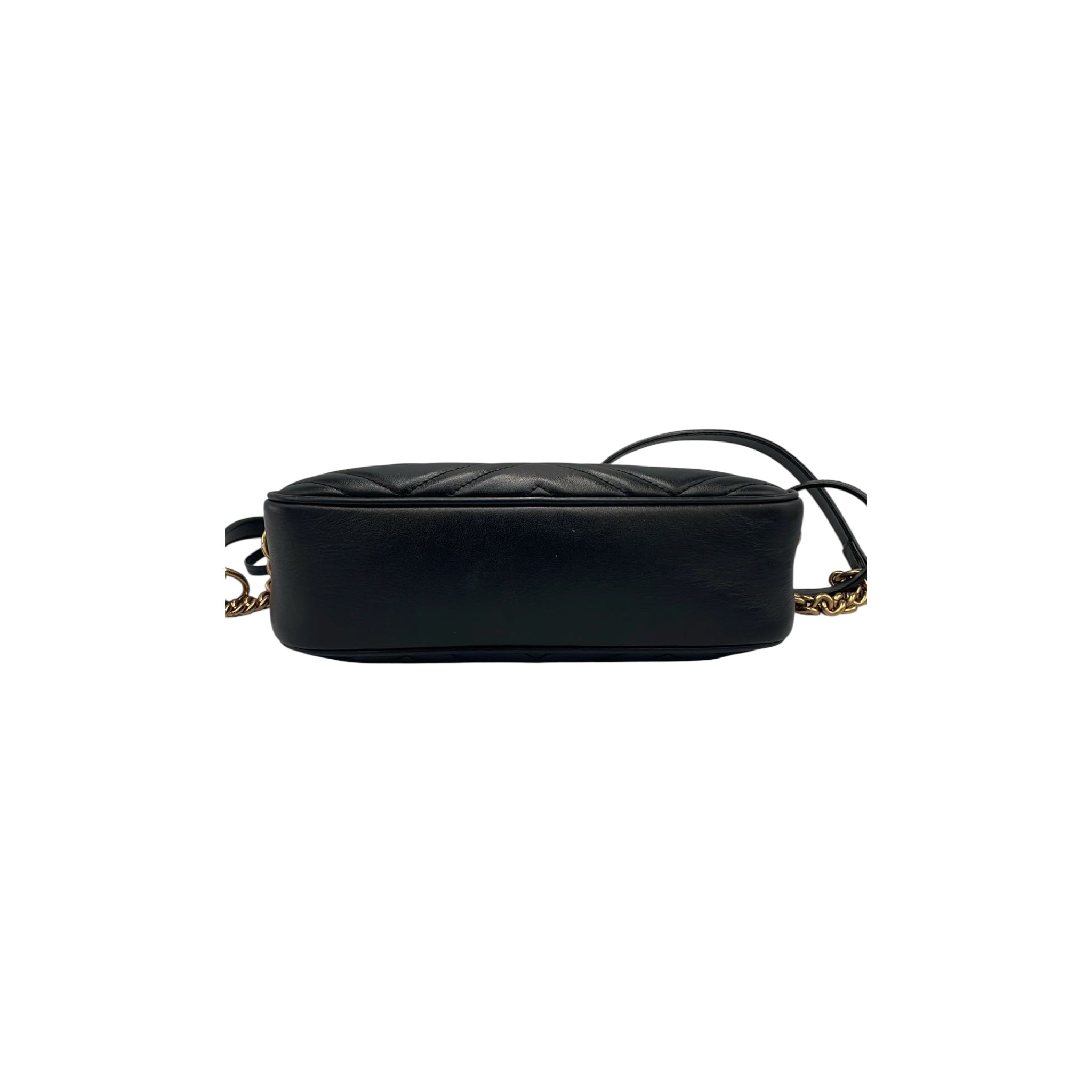 Gucci GG Marmont Small Black Matelassé Leather