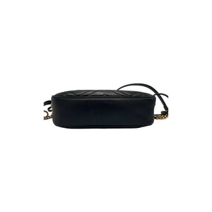 Gucci GG Marmont Small Black Matelassé Leather