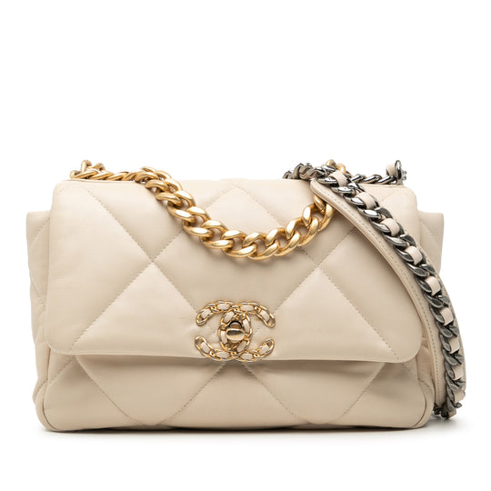 Chanel 19 Flap Medium Brown Lambskin