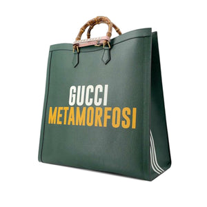 Gucci x Adidas Bamboo Diana Green Maxi Calfskin