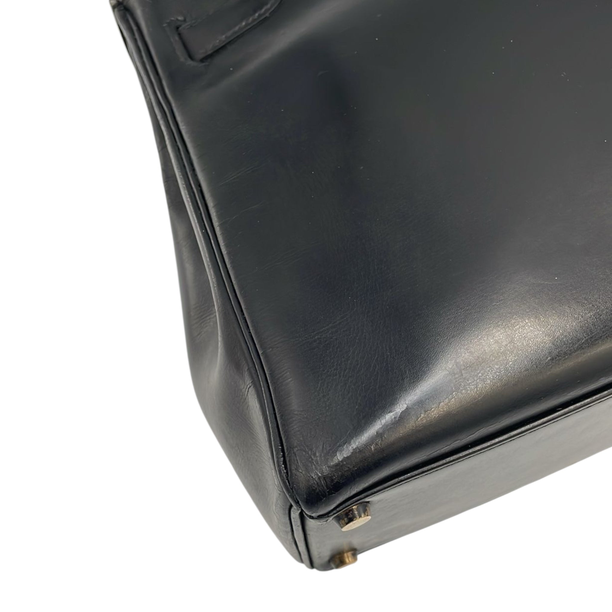 Hermès Kelly 32 Black Box Calfskin Gold