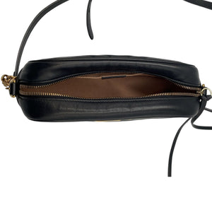 Gucci GG Marmont Small Black Matelassé Leather