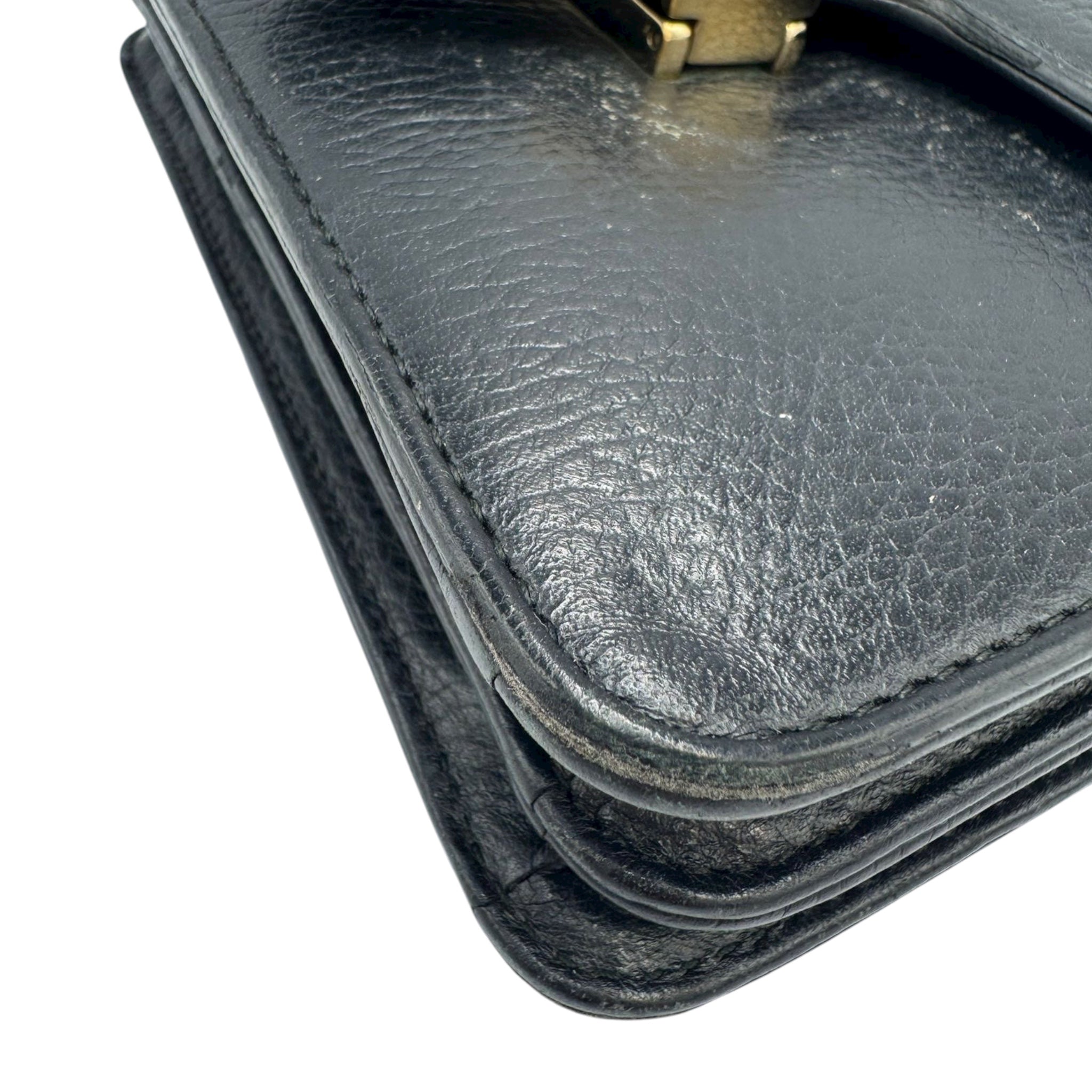 Gucci Interlocking GG Small Black Calfskin Gold