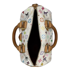 Louis Vuitton Speedy 30 White Multicolor Monogram Canvas