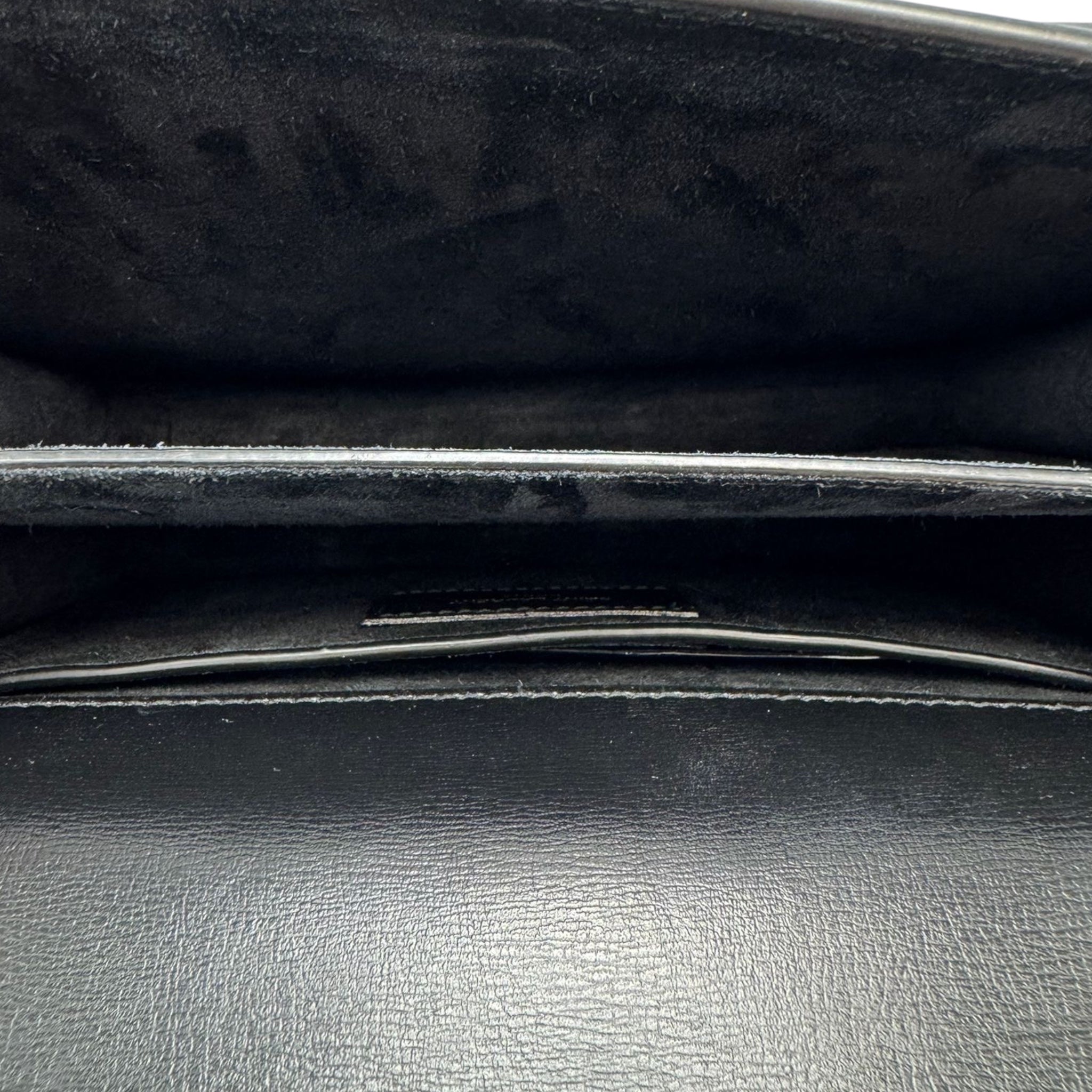 Yves Saint Laurent Sunset Medium Black Calfskin