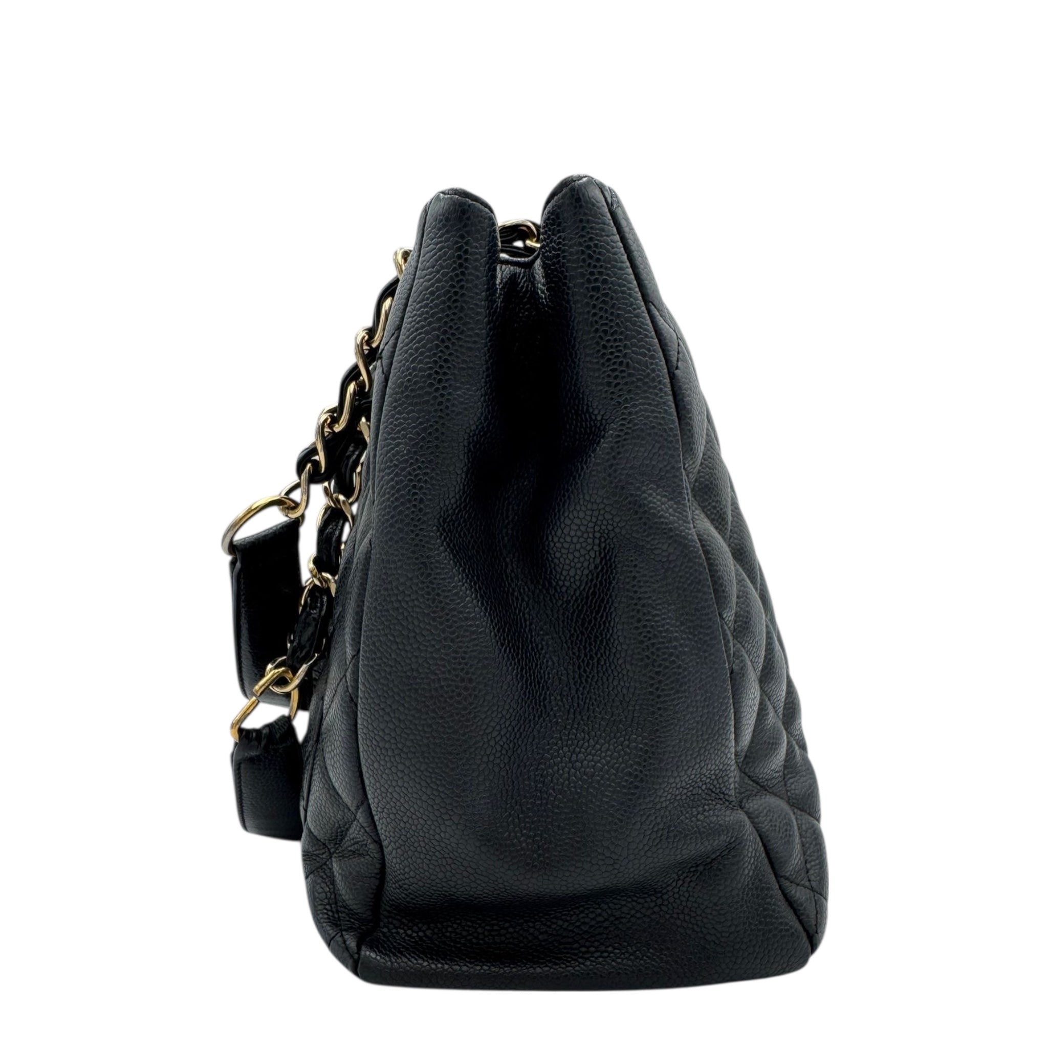 Chanel GST Black Caviar Gold