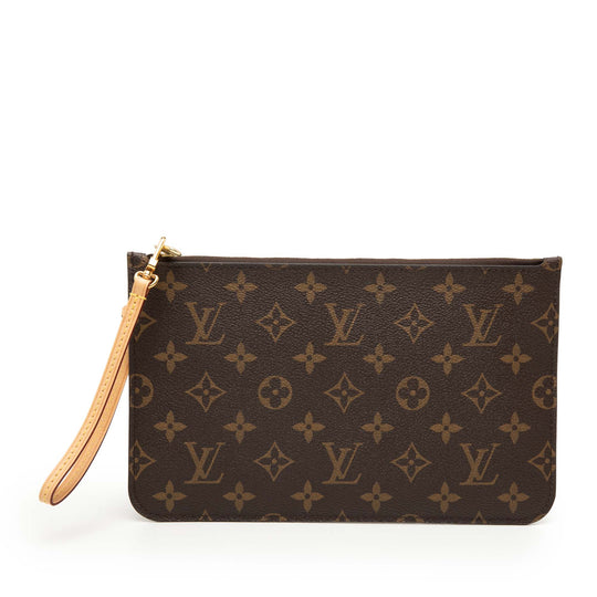 Louis Vuitton Neverfull MM Pouch Monogram Canvas Beige