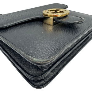 Gucci Interlocking GG Small Black Calfskin Gold