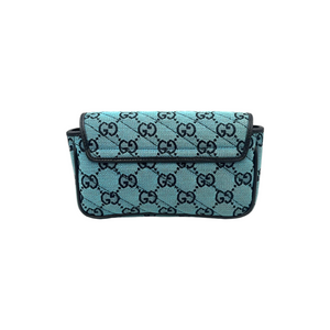 Gucci GG Marmont Super Mini Blue Canvas