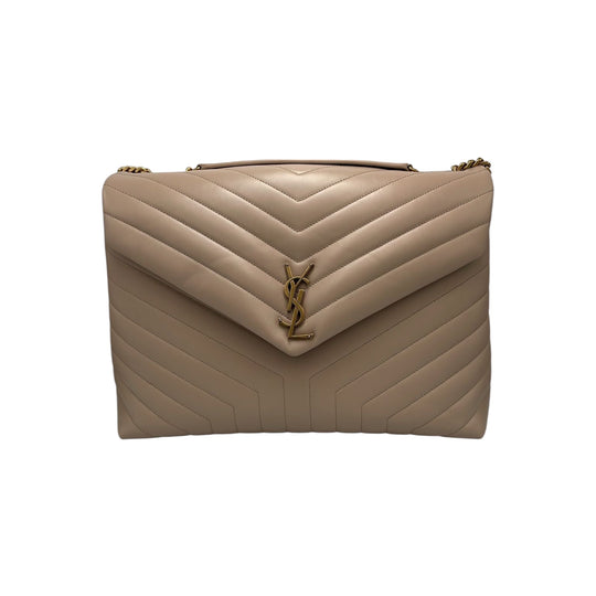 Yves Saint Laurent LouLou Large Pelle di vitello beige oro