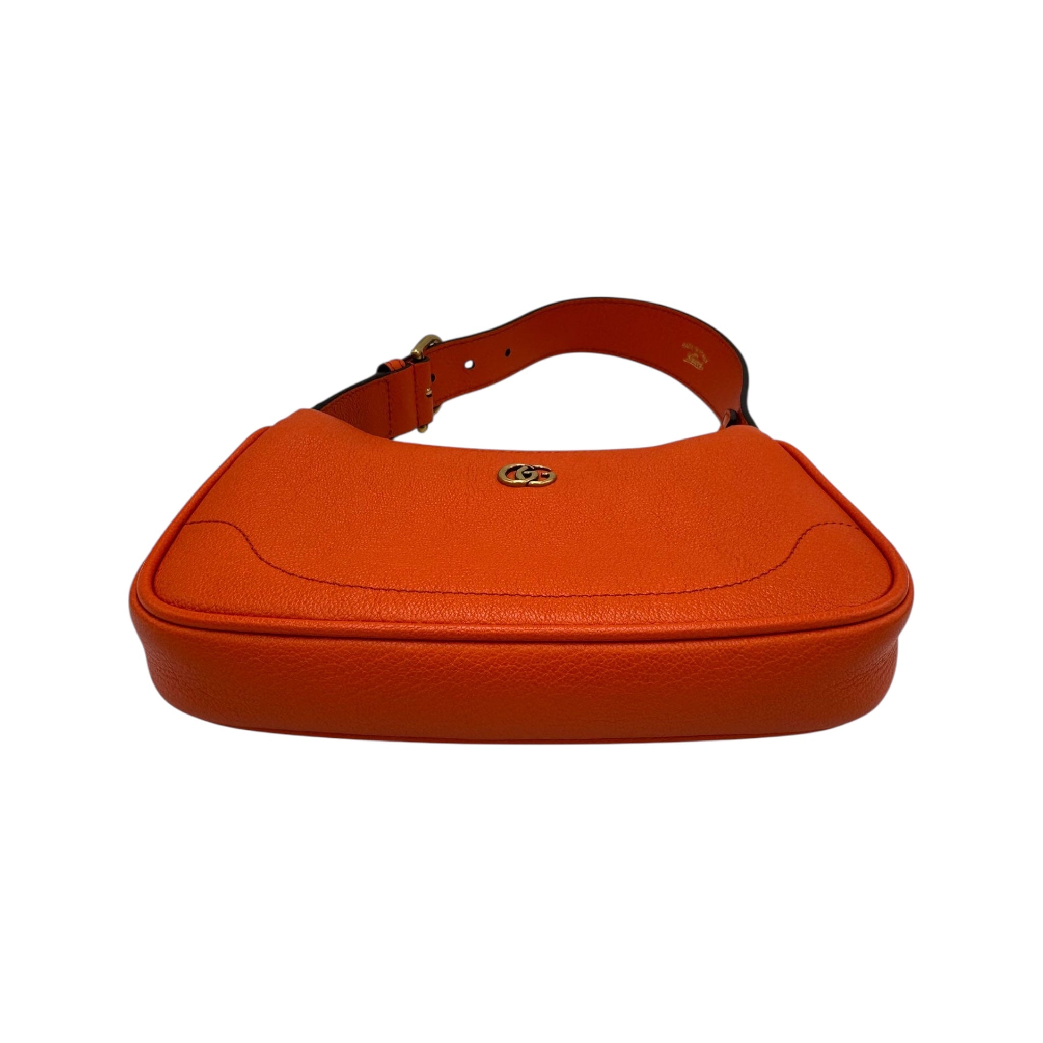 Gucci Aphrodite Mini Shoulder Bag Orange Leather