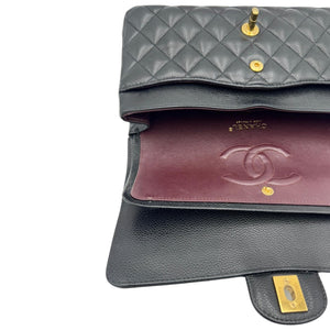Chanel Classic Medium Double Flap Black Caviar Gold