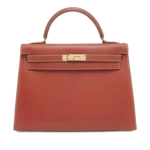 Hermès Kelly Sellier 32 Brique Box Calf