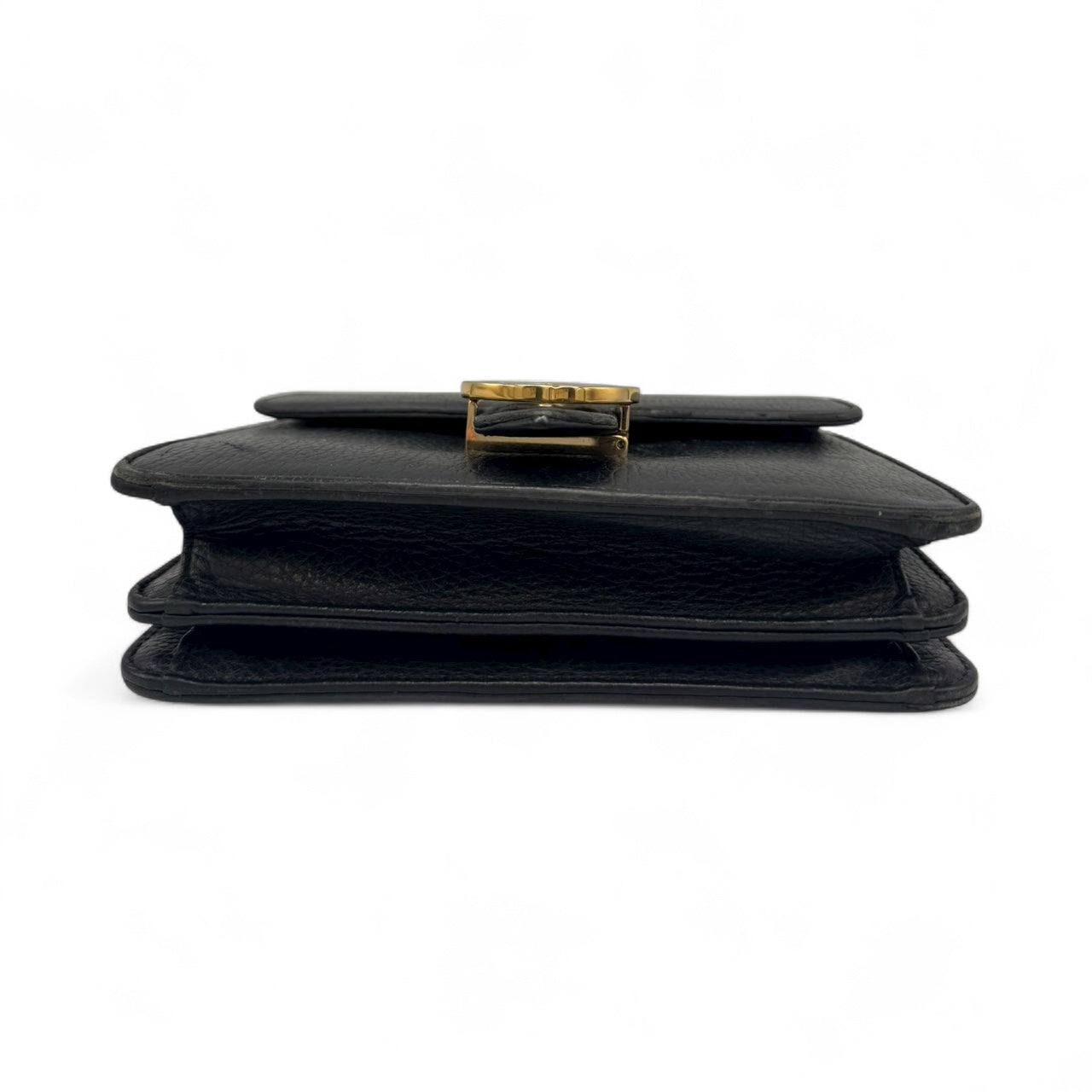 Gucci Interlocking GG Small Black Calfskin Gold