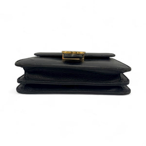 Gucci Interlocking GG Small Black Calfskin Gold