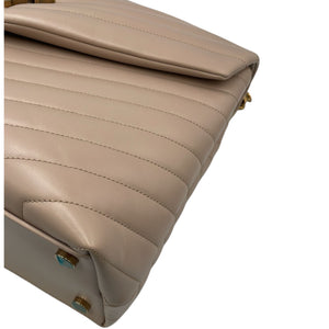 Yves Saint Laurent LouLou Large Beige Calfskin Gold
