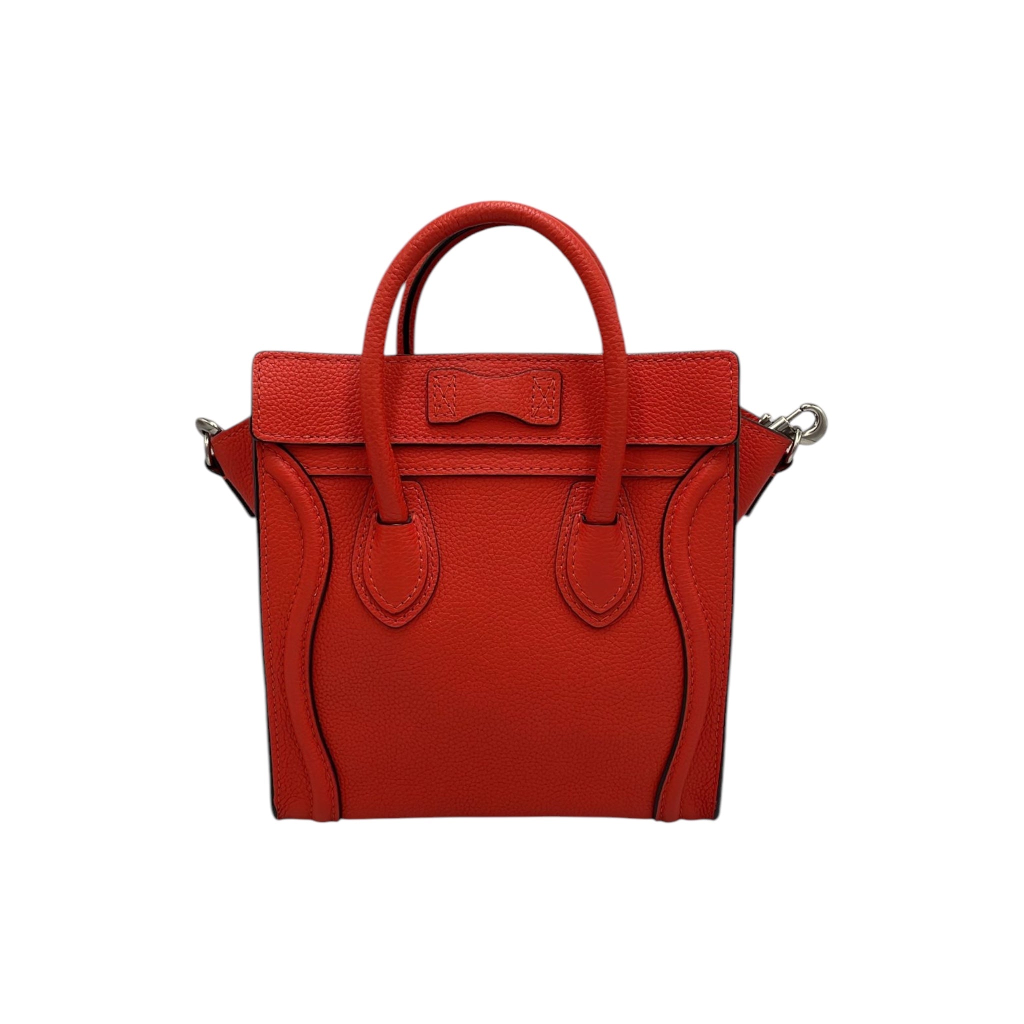 Celine Luggage Handbag Nano Red