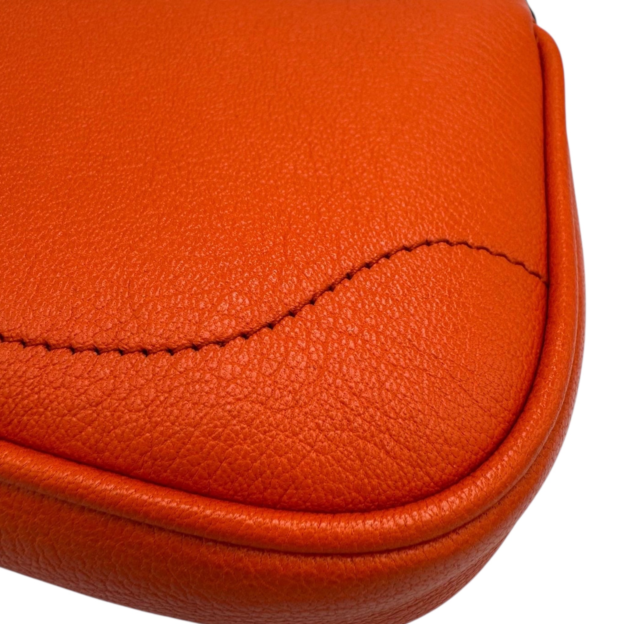 Gucci Aphrodite Mini Shoulder Bag Orange Leather