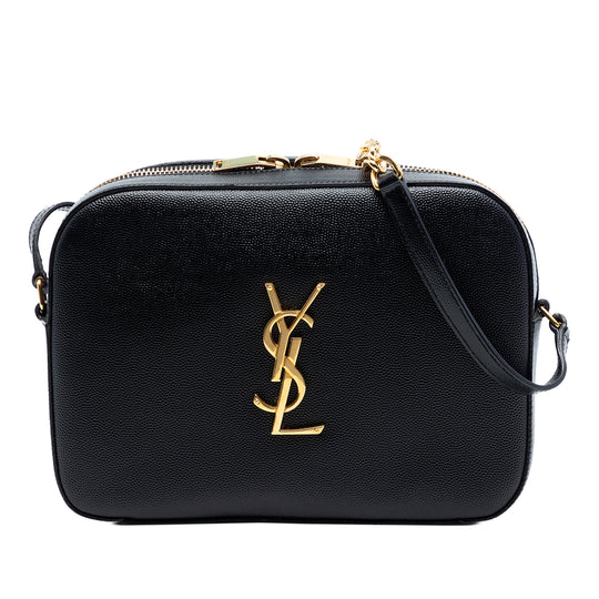 Saint Laurent Classic Monogram Camera Bag Medium Black Calfskin