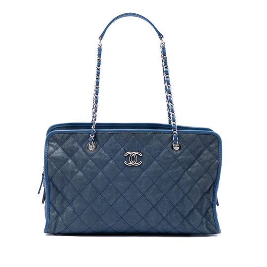 Chanel French Riviera Tote Blue Caviar