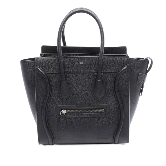 Celine Luggage Tote Micro Black Calfskin