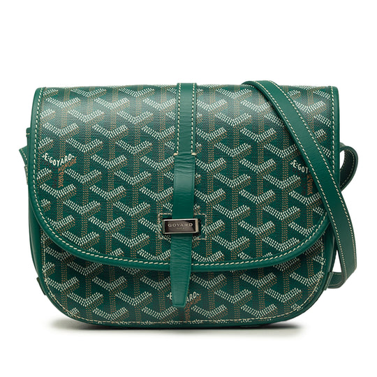 Goyard Belvedere PM Green Coated Canvas Calfskin