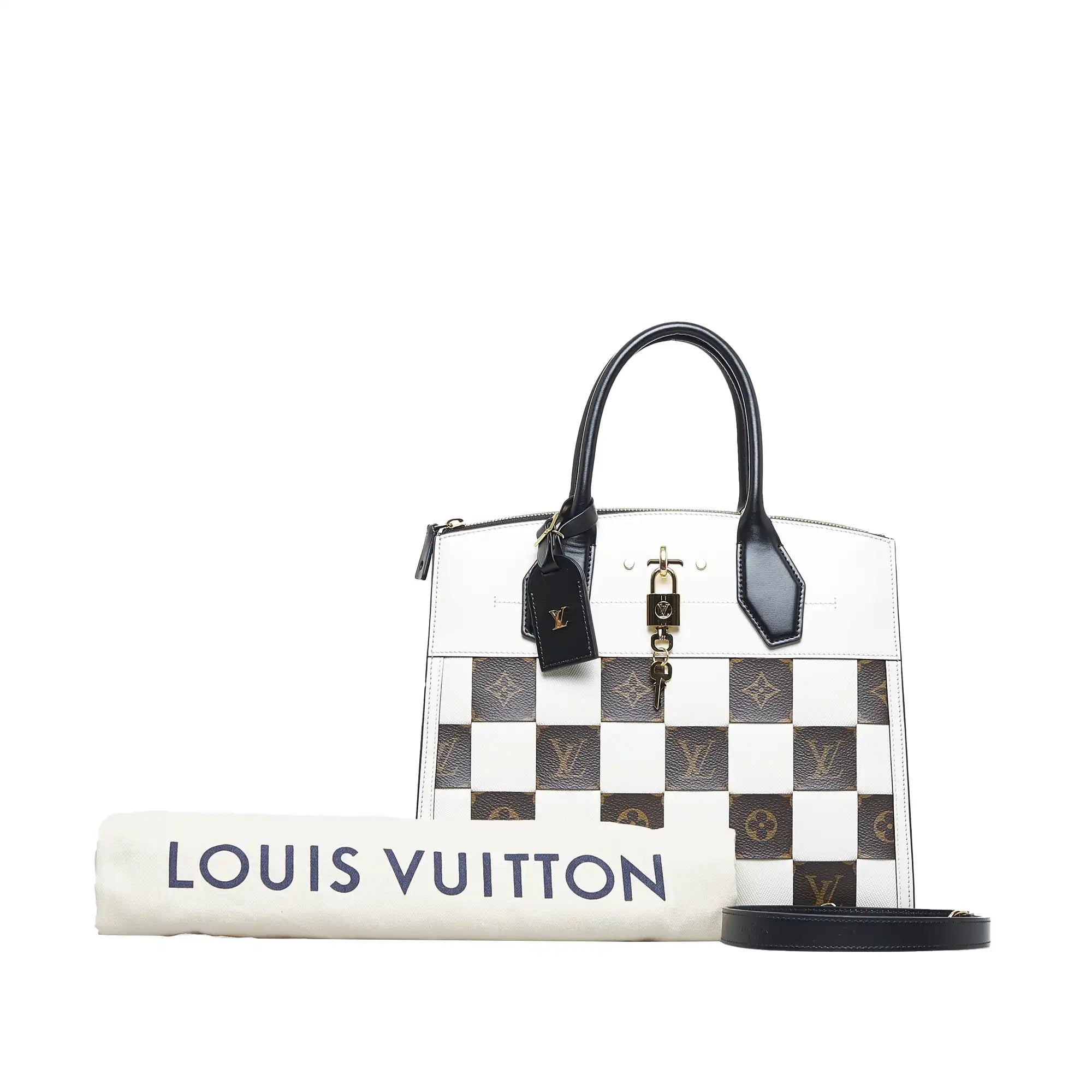 Louis Vuitton City Steamer PM White Damier Tressage