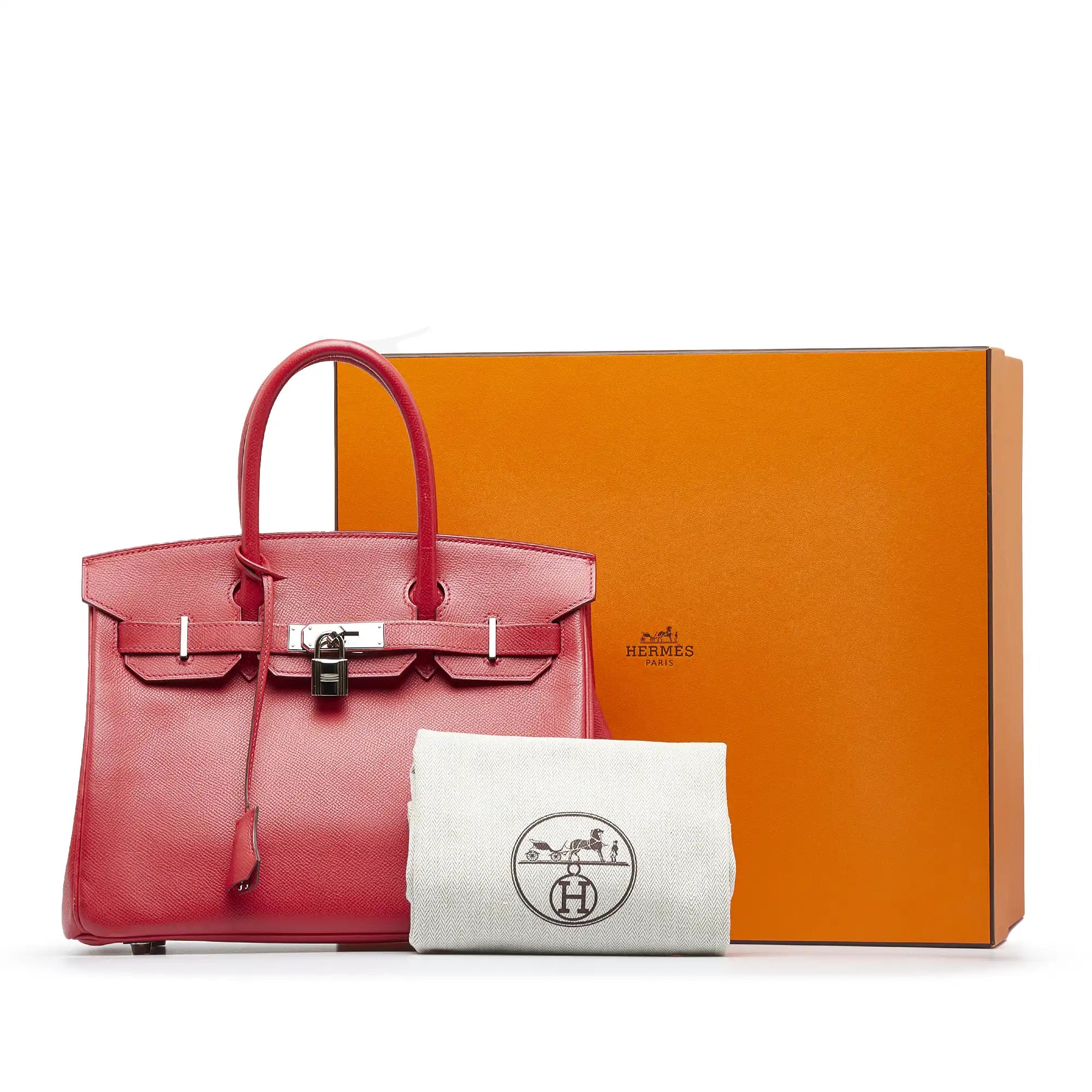 Herm s Birkin 30 Red Epsom Palladium 22 000