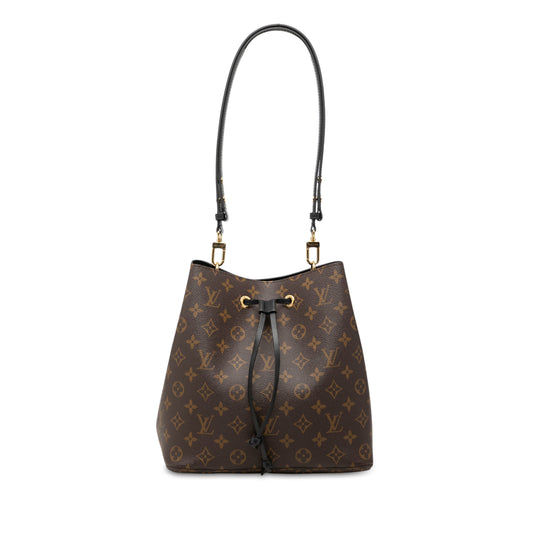 Louis Vuitton NeoNoe MM Monogram Canvas Black Calfskin