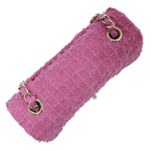 Chanel Classic Rectangular Flap Bag Mini Pink Tweed Gold