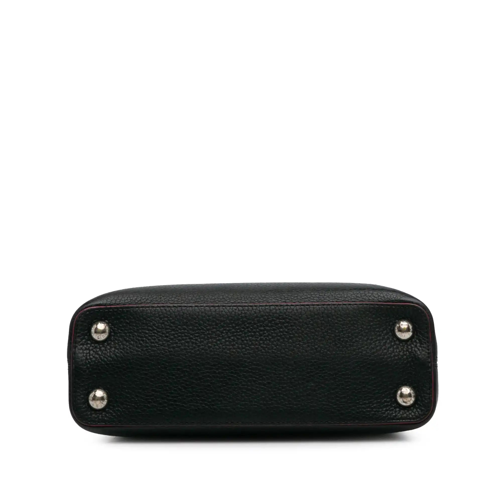 Louis Vuitton Capucines BB Black Taurillon Silver