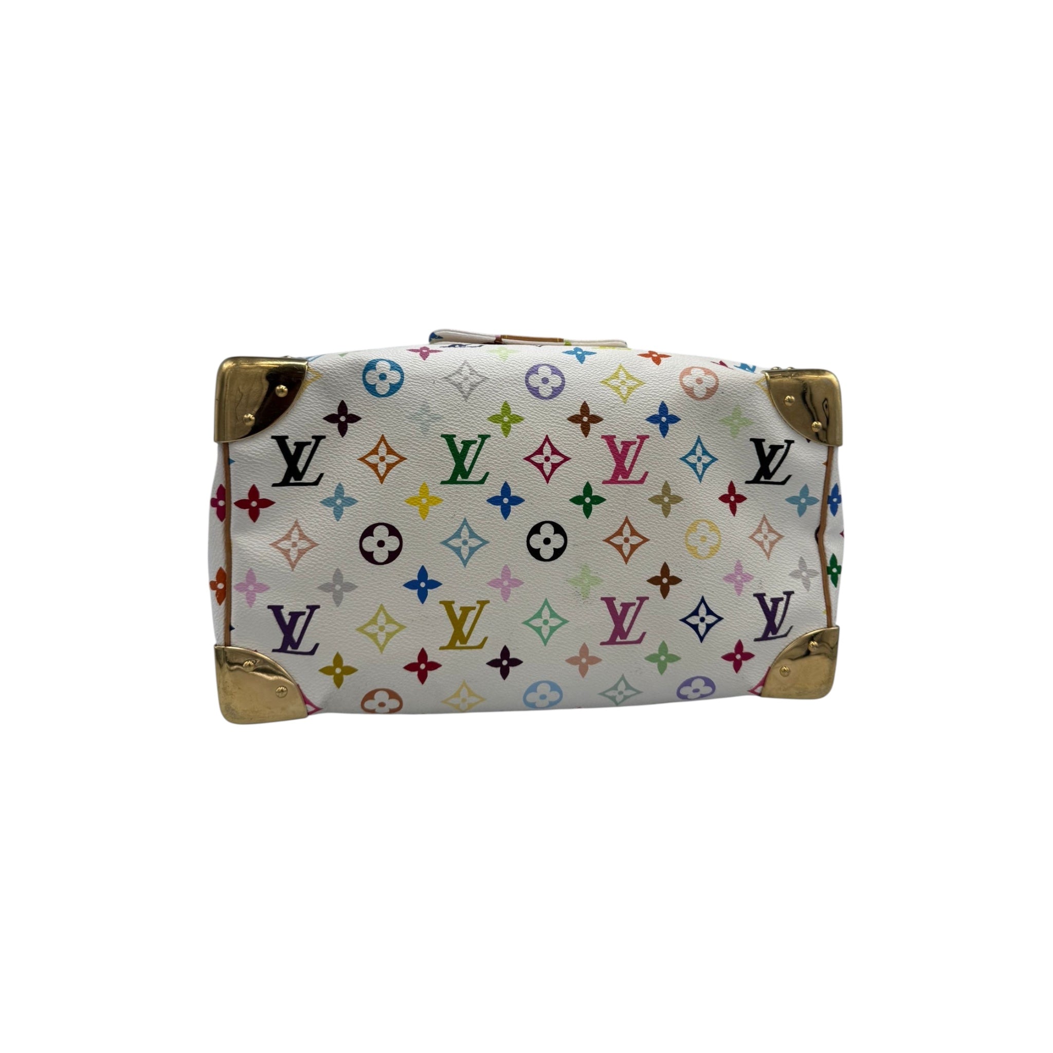 Louis Vuitton Speedy 30 White Multicolor Monogram Canvas