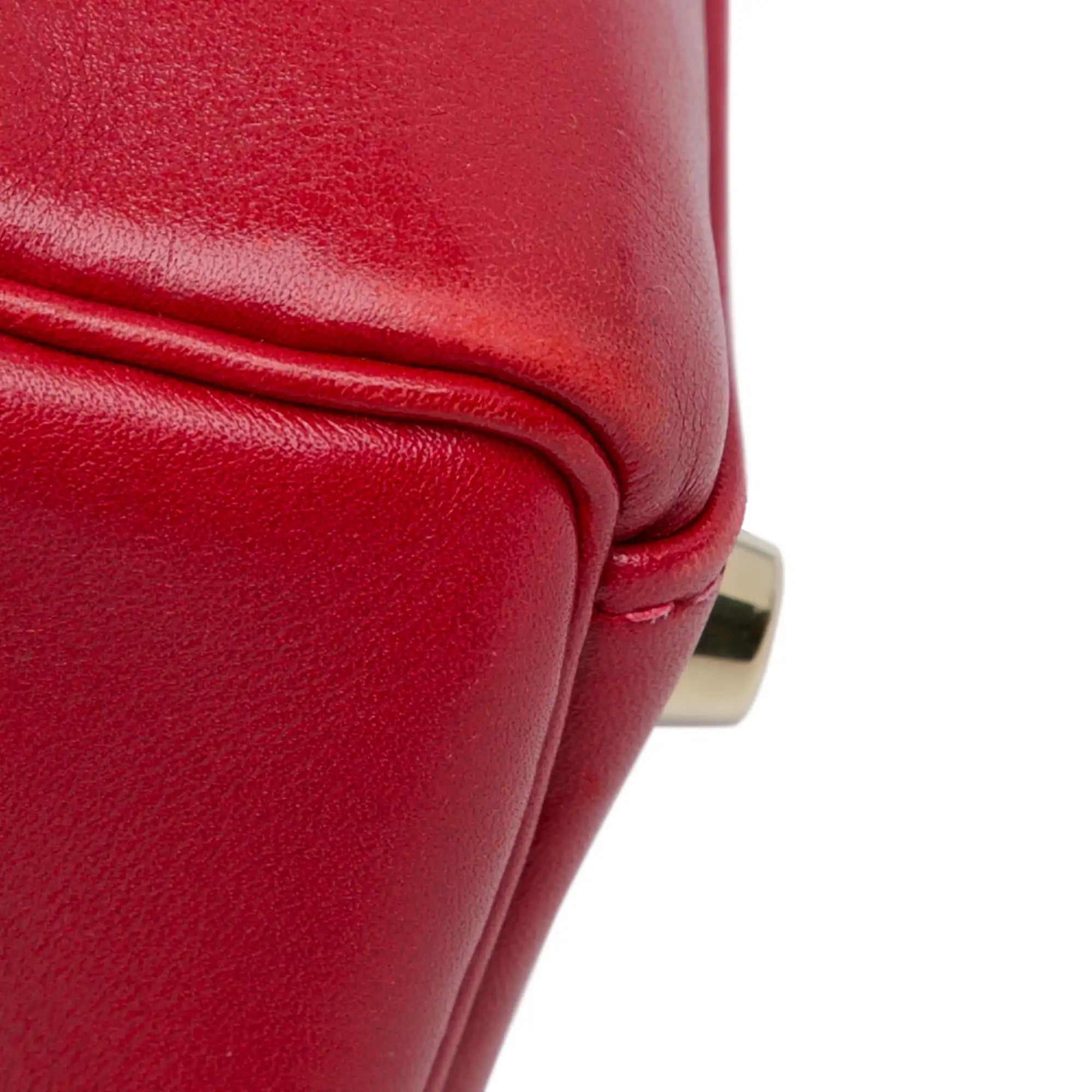 Hermès Kelly Retourne 32 Red Rouge Vif Tadelakt Gold