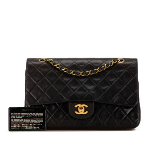 Chanel Classic Double Flap Medium Black Lambskin Gold