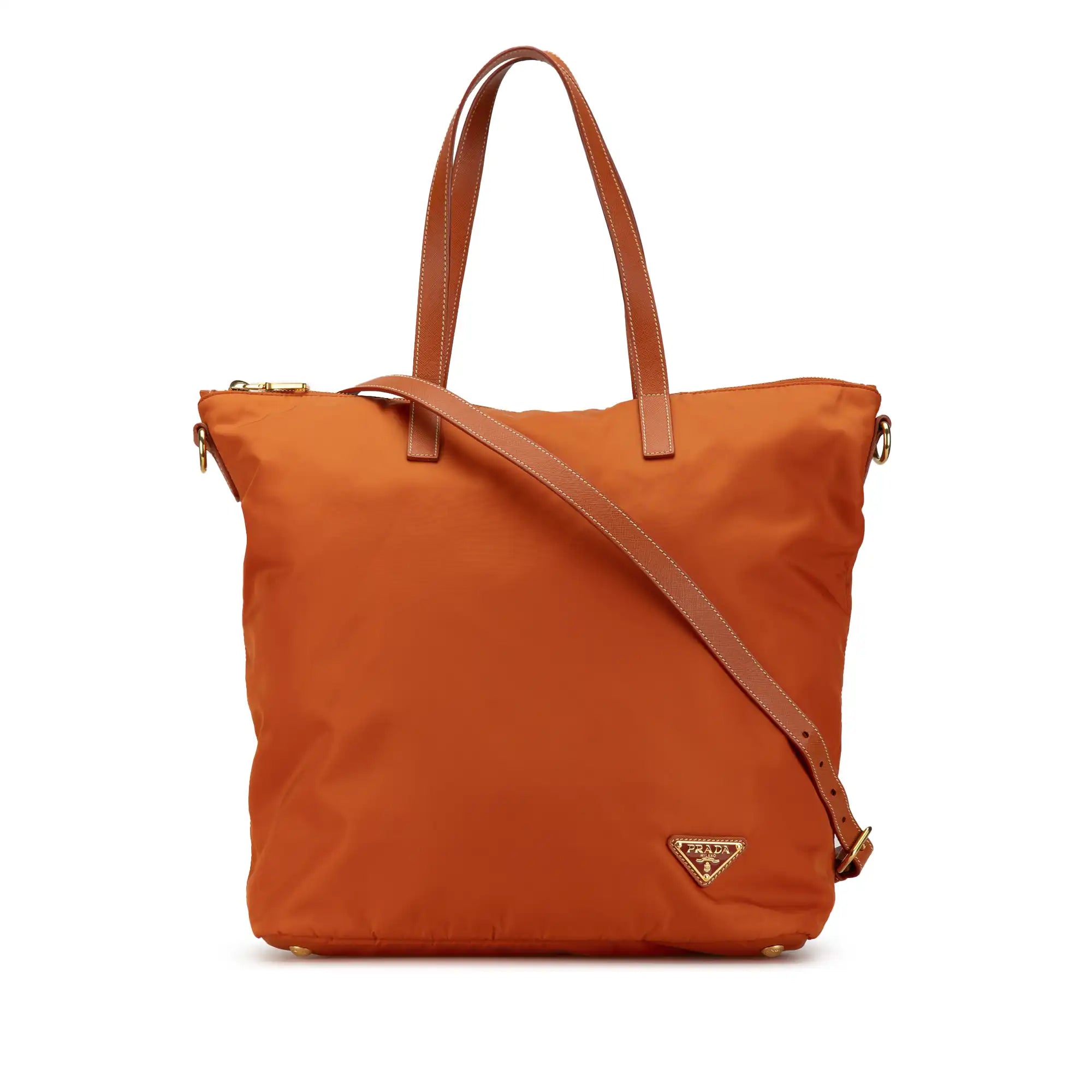 Prada Tessuto Tote Bag Toile en nylon orange