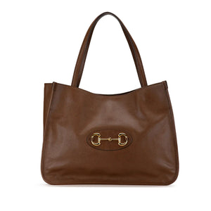 Gucci Horsebit 1995 Tote Bag Brown