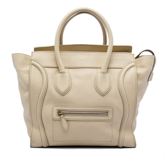 Celine Luggage Tote Mini Beige Calfskin