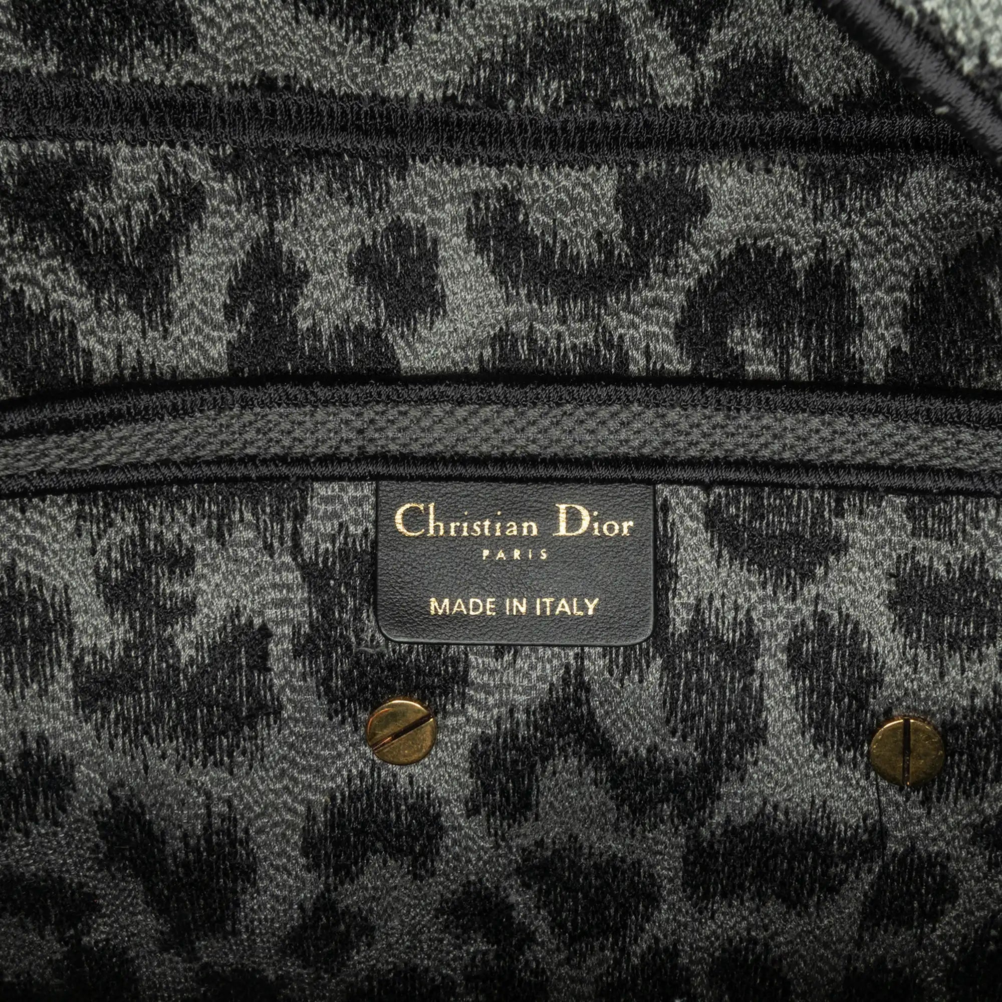 Dior Saddle Bag Medium Gray Leopard Mizza Embroidered Canvas