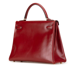 Hermès Kelly Retourne 32 Red Box Calf