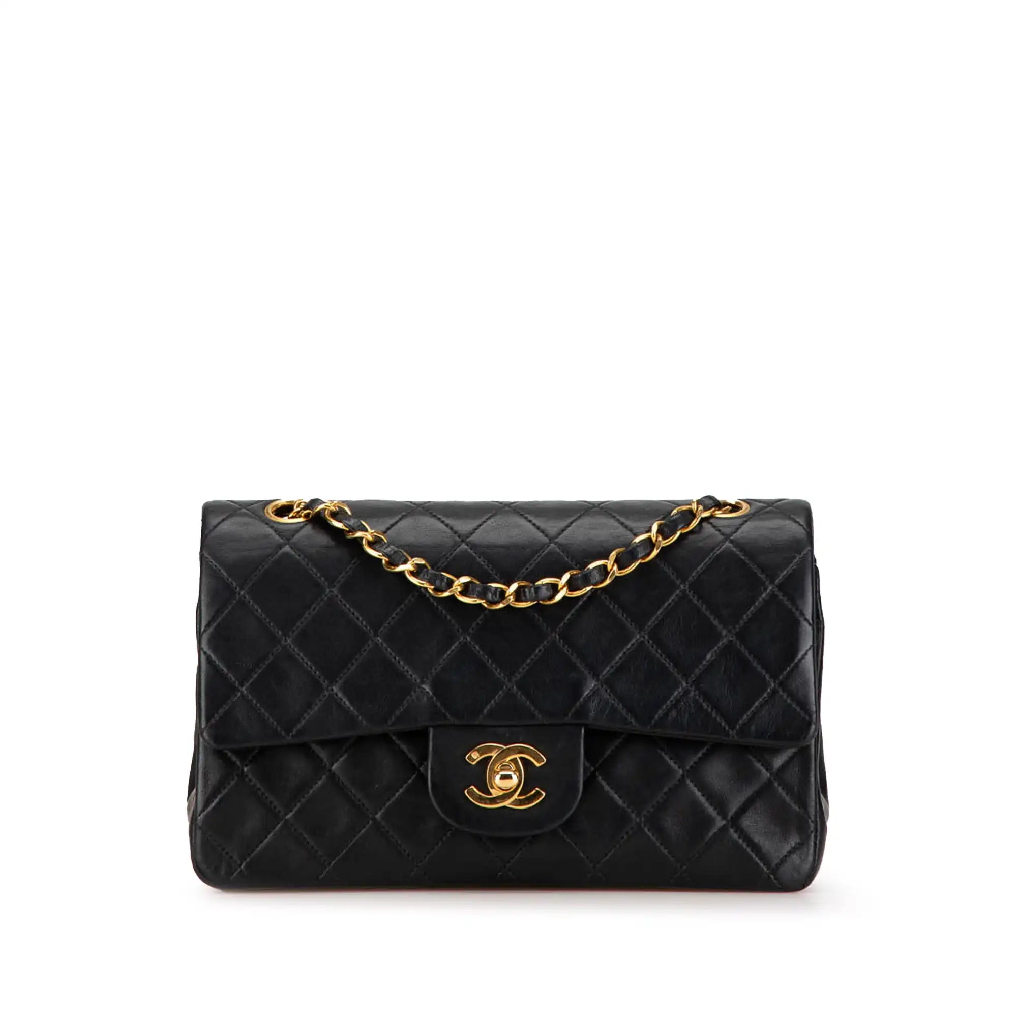 Chanel Classic Double Flap Small Black Lambskin Gold